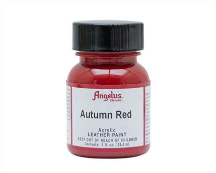 ANGELUS ACRYLIC PAINT AUTUMN RED #184 29ML USE ON LEATHER, VINYL OR FABRIC