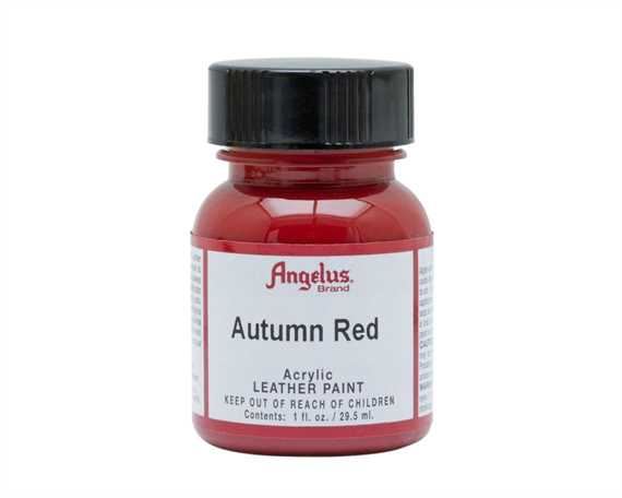 ANGELUS ACRYLIC PAINT AUTUMN RED #184 29ML USE ON LEATHER, VINYL OR FABRIC