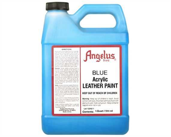 ANGELUS ACRYLIC PAINT BLUE #040 (1 QRT) 946ML USE ON LEATHER, VINYL OR FABRIC