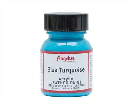 ANGELUS ACRYLIC PAINT BLUE TURQUOISE #045 29ML USE ON LEATHER, VINYL OR FABRIC