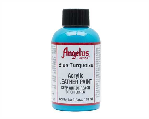 ANGELUS ACRYLIC PAINT BLUE TURQUOISE #045 118ML USE ON LEATHER, VINYL OR FABRIC
