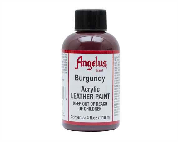 ANGELUS ACRYLIC PAINT BURGUNDY #060 118ML USE ON LEATHER, VINYL OR FABRIC