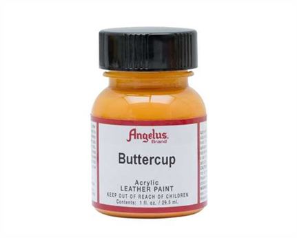 ANGELUS ACRYLIC PAINT BUTTERCUP #198 29ML USE ON LEATHER, VINYL OR FABRIC
