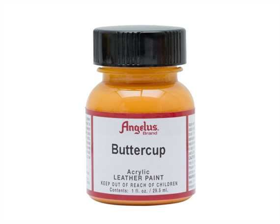 ANGELUS ACRYLIC PAINT BUTTERCUP #198 29ML USE ON LEATHER, VINYL OR FABRIC