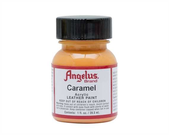 ANGELUS ACRYLIC PAINT CARAMEL #194 29ML USE ON LEATHER, VINYL OR FABRIC