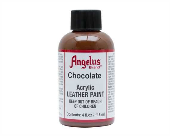 ANGELUS ACRYLIC PAINT CHOCOLATE #015 118ML USE ON LEATHER, VINYL OR FABRIC