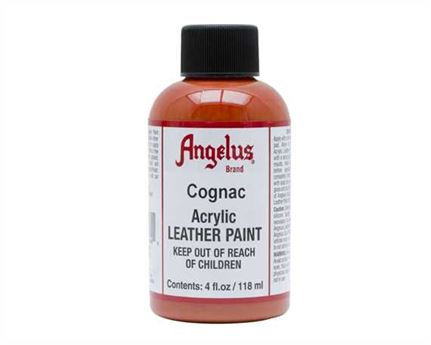 ANGELUS ACRYLIC PAINT COGNAC #180 118ML USE ON LEATHER, VINYL OR FABRIC