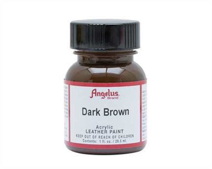 ANGELUS ACRYLIC PAINT DARK BROWN #018 29ML USE ON LEATHER, VINYL OR FABRIC