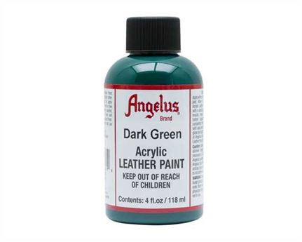 ANGELUS ACRYLIC PAINT DARK GREEN #171 118ML USE ON LEATHER, VINYL OR FABRIC