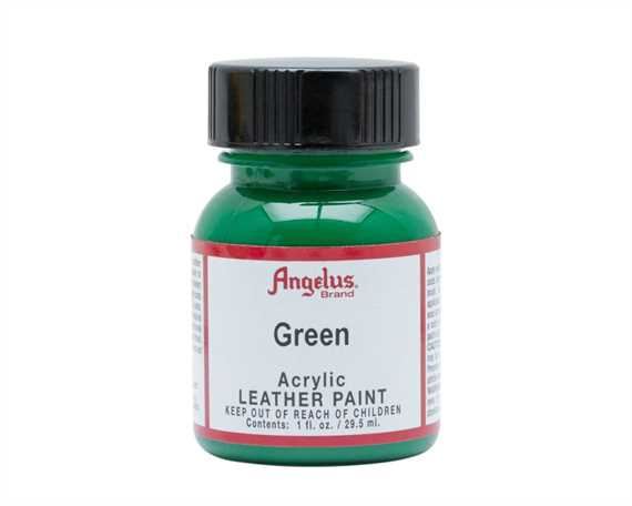 ANGELUS ACRYLIC PAINT GREEN #050 29ML USE ON LEATHER, VINYL OR FABRIC