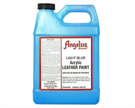 ANGELUS ACRYLIC PAINT LIGHT BLUE #041 (1 QRT) 946ML USE ON LEATHER, VINYL OR FABRIC