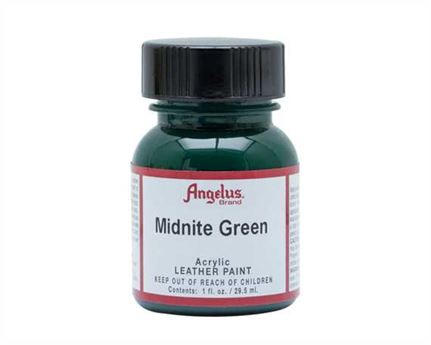 ANGELUS ACRYLIC PAINT MIDNIGHT GREEN #052 29ML USE ON LEATHER, VINYL OR FABRIC