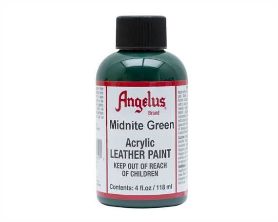 ANGELUS ACRYLIC MIDNIGHT GREEN #052 118ML USE ON LEATHER, VINYL OR FABRIC