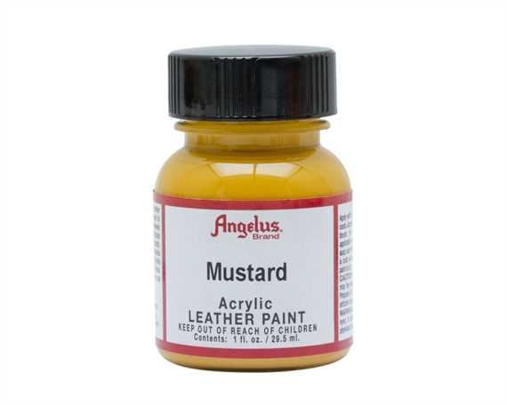 ANGELUS ACRYLIC PAINT MUSTARD #196 29ML USE ON LEATHER, VINYL OR FABRIC