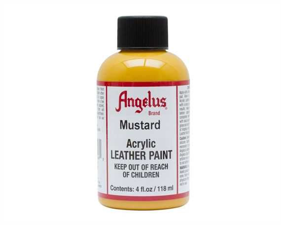 ANGELUS ACRYLIC PAINT MUSTARD #196 118ML USE ON LEATHER, VINYL OR FABRIC