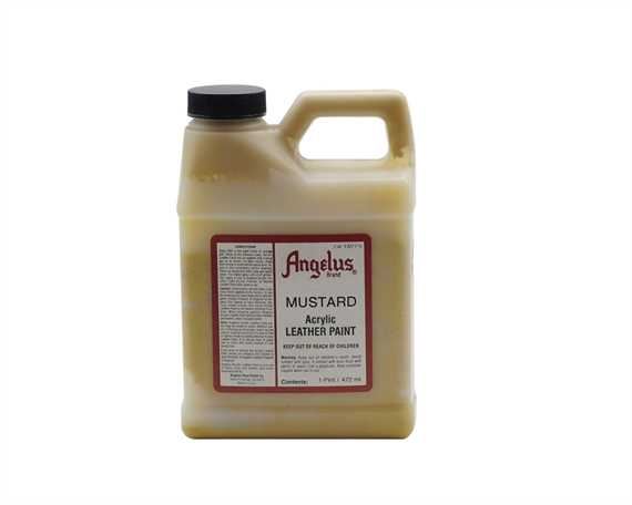 ANGELUS ACRYLIC PAINT MUSTARD #196 (1 PINT) 473ML USE ON LEATHER, VINYL OR FABRIC