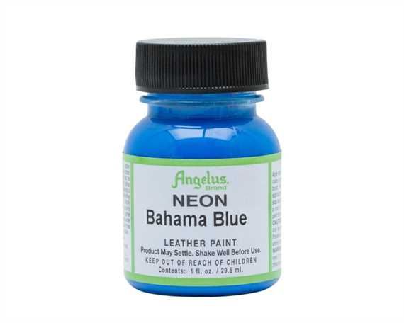ANGELUS NEON PAINT BAHAMA BLUE 29ML USE ON LEATHER, VINYL OR FABRIC