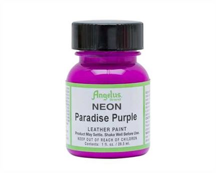 ANGELUS NEON PAINT PARADISE PURPLE 29ML USE ON LEATHER, VINYL OR FABRIC