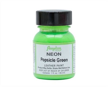ANGELUS NEON PAINT POPSICLE GREEN 29ML USE ON LEATHER, VINYL OR FABRIC