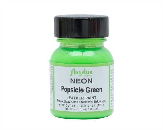 ANGELUS NEON PAINT POPSICLE GREEN 29ML USE ON LEATHER, VINYL OR FABRIC