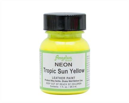 ANGELUS NEON PAINT TROPIC SUN YELLOW 29ML USE ON LEATHER, VINYL OR FABRIC