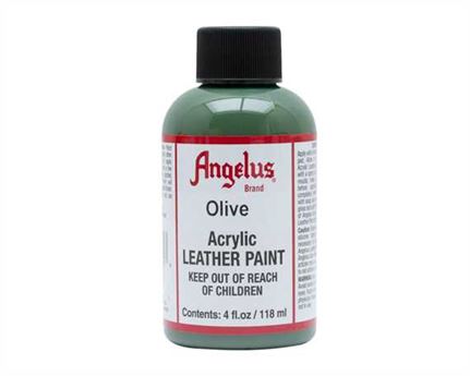 ANGELUS ACRYLIC PAINT OLIVE #272 118ML USE ON LEATHER, VINYL OR FABRIC