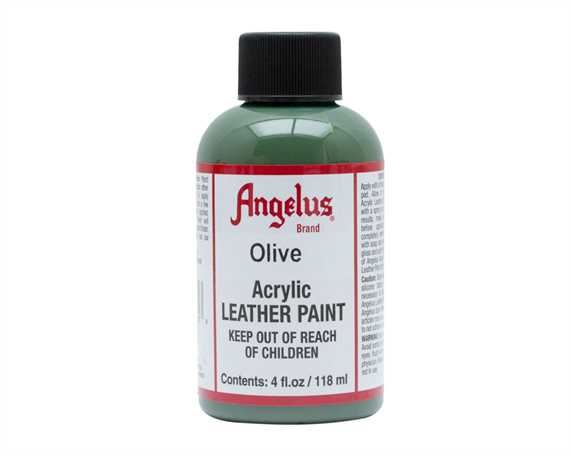 ANGELUS ACRYLIC PAINT OLIVE #272 118ML USE ON LEATHER, VINYL OR FABRIC