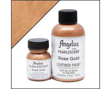 ANGELUS PEARLESCENT PAINT ROSE GOLD #456 29ML USE ON LEATHER, VINYL OR FABRIC