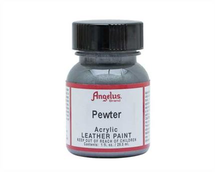 ANGELUS ACRYLIC PAINT PEWTER #143 29ML USE ON LEATHER, VINYL OR FABRIC