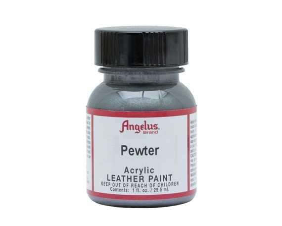 ANGELUS ACRYLIC PAINT PEWTER #143 29ML USE ON LEATHER, VINYL OR FABRIC