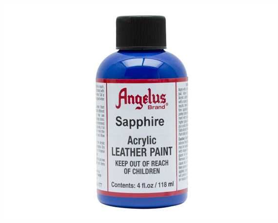 ANGELUS ACRYLIC PAINT SAPPHIRE #177 118ML USE ON LEATHER, VINYL OR FABRIC