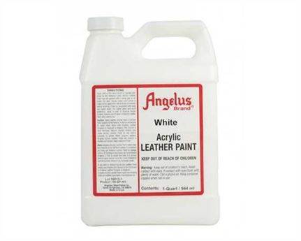 ANGELUS ACRYLIC PAINT WHITE #005 (1 QRT) 946ML USE ON LEATHER, VINYL OR FABRIC