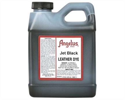 ANGELUS LEATHER DYE JET BLACK #002 1 PINT/473ML