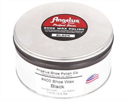 ANGELUS SHOE WAX CAN BLACK 1KG
