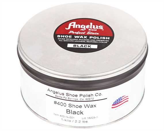 ANGELUS SHOE WAX CAN BLACK 1KG