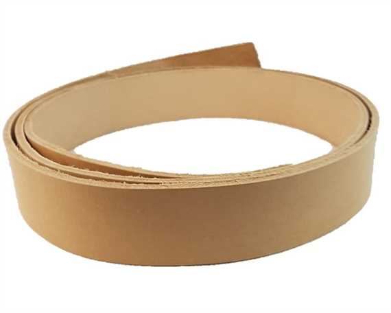 BELT STRAP NATURAL 38MM WIDE FROM VEG TAN DOUBLE SHOULDER LONGER LENGTH