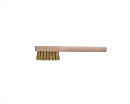 SHOE DOCTOR SHOE BRUSH SUEDE & NUBUCK WOOD/BRASS WIRE with WOODEN HANDLE