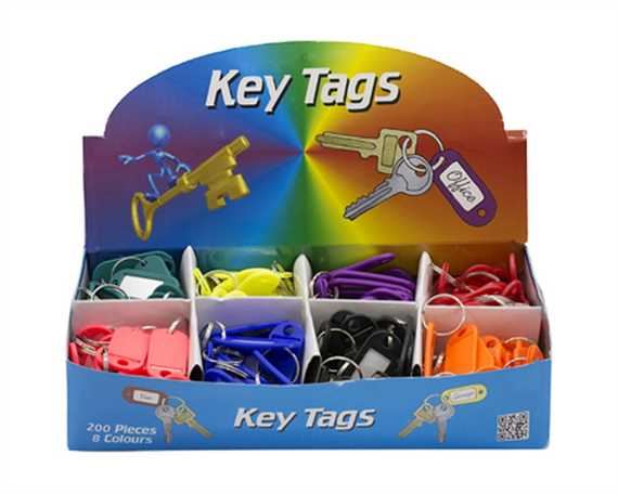 BIRCH KEY TAGS PER BOX OF 200 WITH KEY RINGS