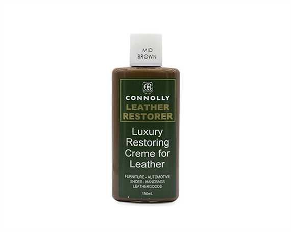 CONNOLLY LUXURY LEATHER RESTORING CREME MID BROWN 150ML
