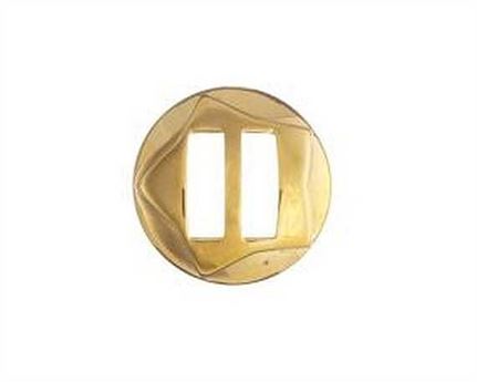 CONCHO STAR ROUND SLOTTED POLISHED BRASS 25MM