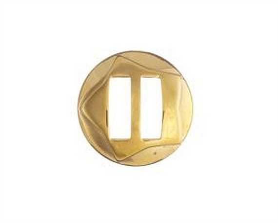CONCHO STAR ROUND SLOTTED POLISHED BRASS 25MM