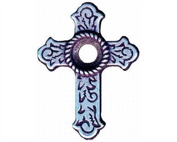 CONCHO CROSS WITH HOLE CENTRE FOR RIVET 25MM