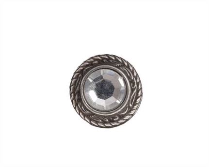 CONCHO CRYSTAL CLEAR SCREW BACK/EACH 15MM