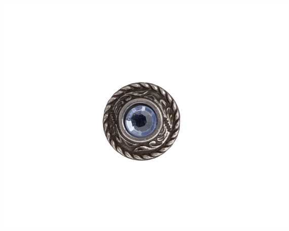 CONCHO CRYSTAL LIGHT BLUE SCREW BACK/EACH 13MM