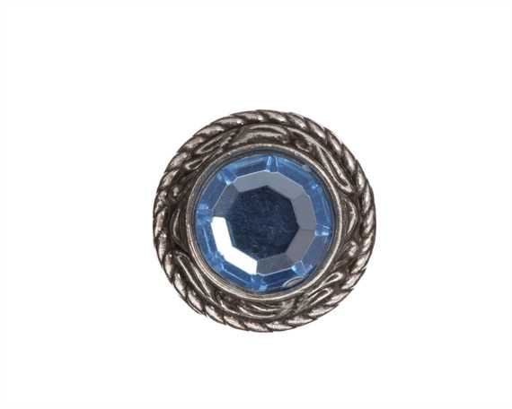 CONCHO CRYSTAL LIGHT BLUE SCREW BACK/EACH 20MM