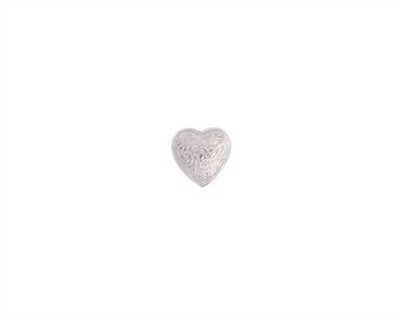 CONCHO HEART WITH SCREW-IN NICKEL PLATE 13MM