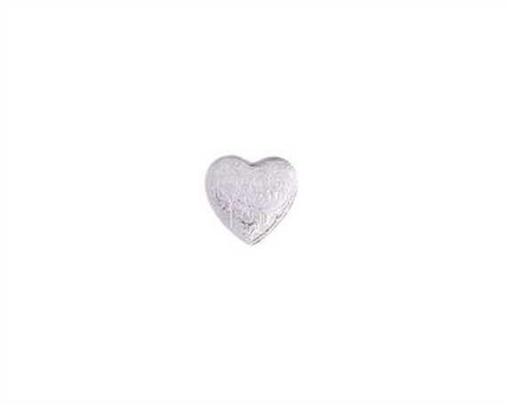 CONCHO HEART WITH SCREW-IN NICKEL PLATE 16MM