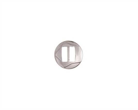 CONCHO POLISHED STAR ROUND SLOTTED SS 25MM