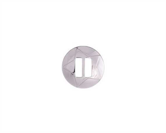 CONCHO POLISHED STAR ROUND SLOTTED SS 32MM