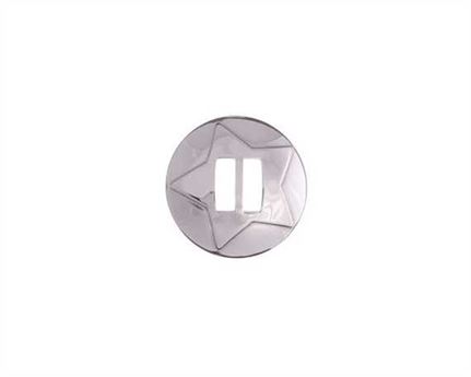 CONCHO POLISHED STAR ROUND SLOTTED SS 38MM